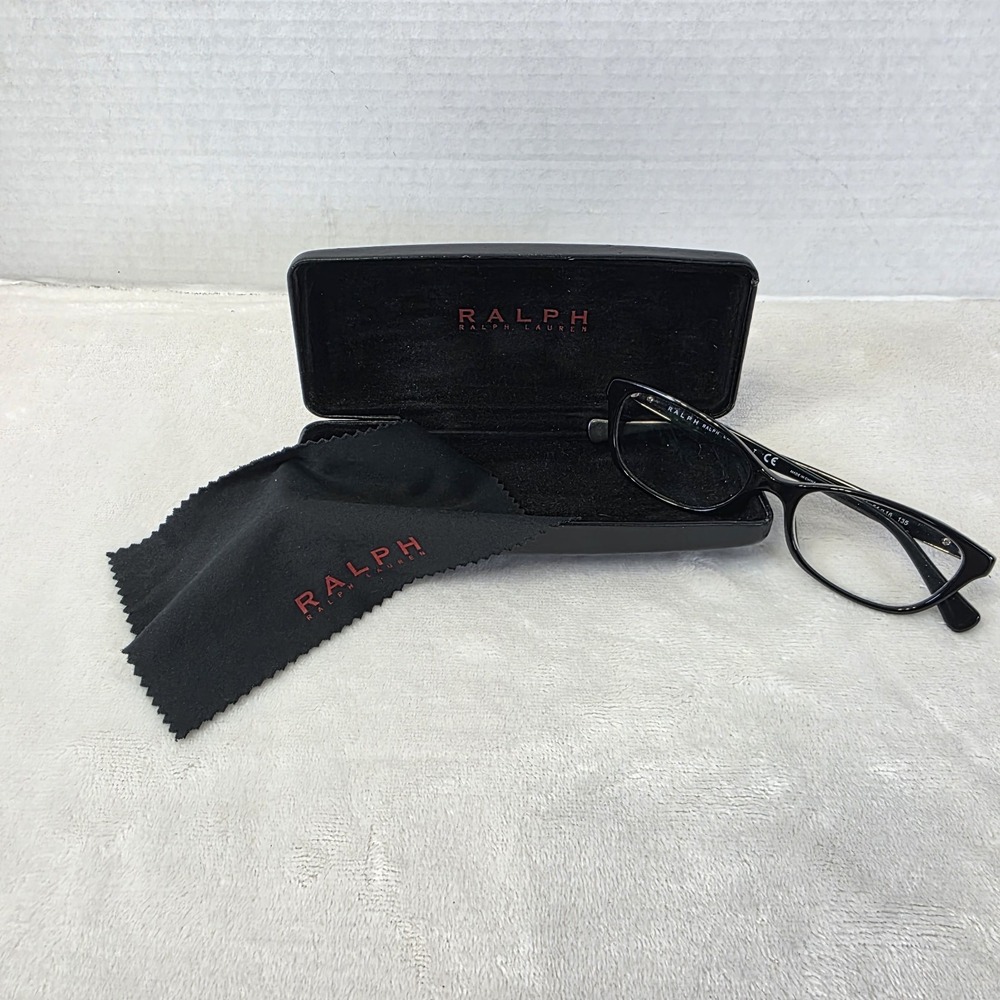 Ralph Ralph Lauren RA7049 Eyeglasses Black Frame 51-16-135 Case Cleaning‎ Cloth